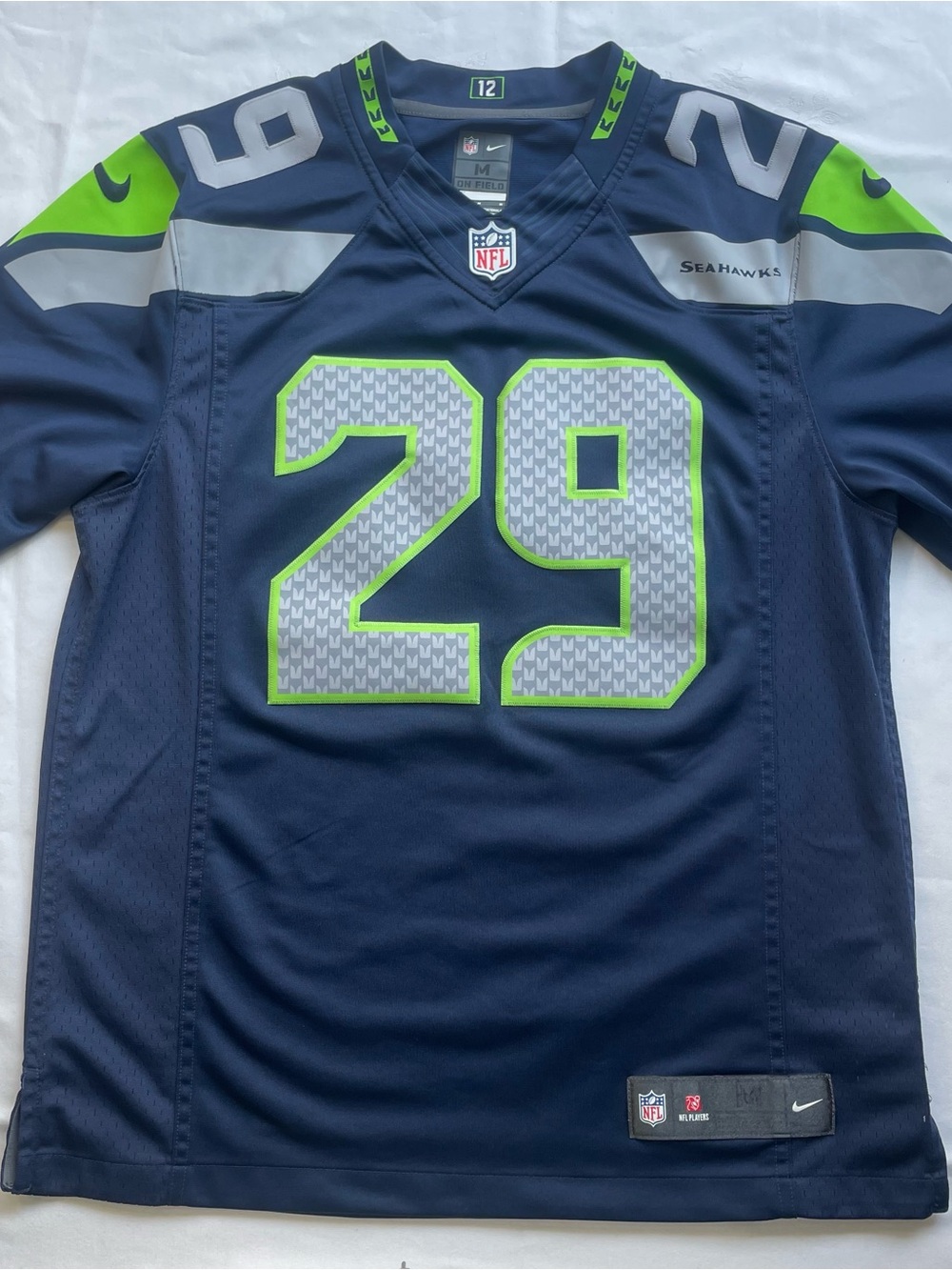 Nike NFL Seattle Seahawks Earl Thomas #29 On-Field Jersey Mens Medium Navy